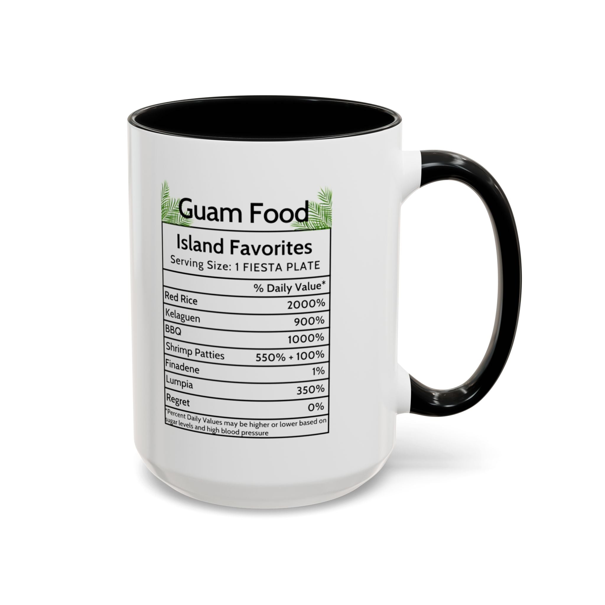 Personalized Name Guam Fiesta Menu Coffee Mug | Island Favorites Accent Mug (11/15oz)