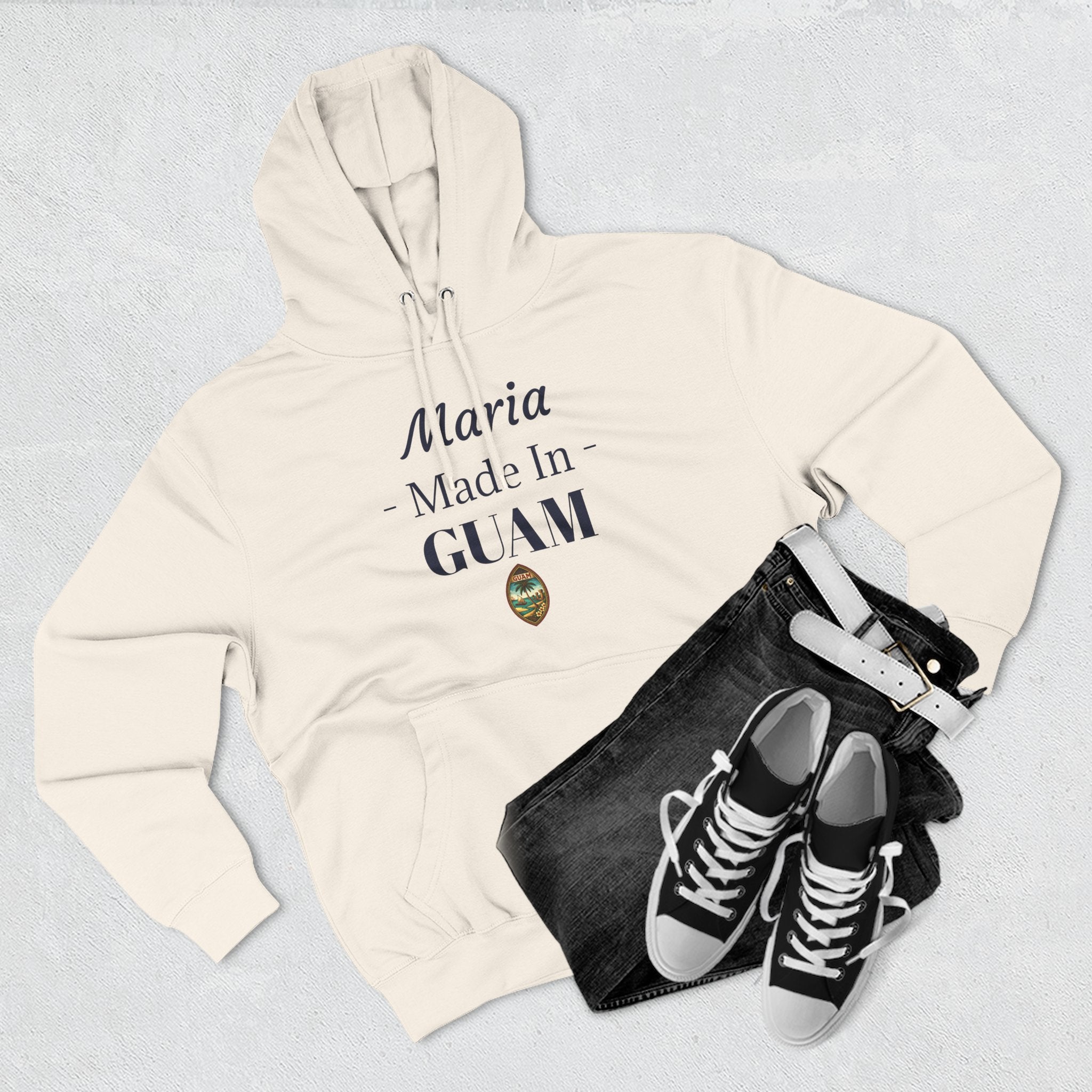 Made in Guam Personalized Hoodie | Customized Name Fleece Pullover