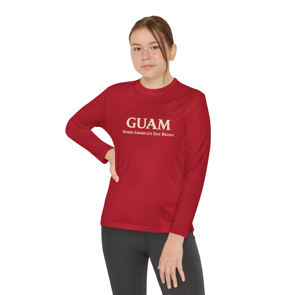 Guam 671 Long Sleeve Youth Tee "Where America's Day Begins"