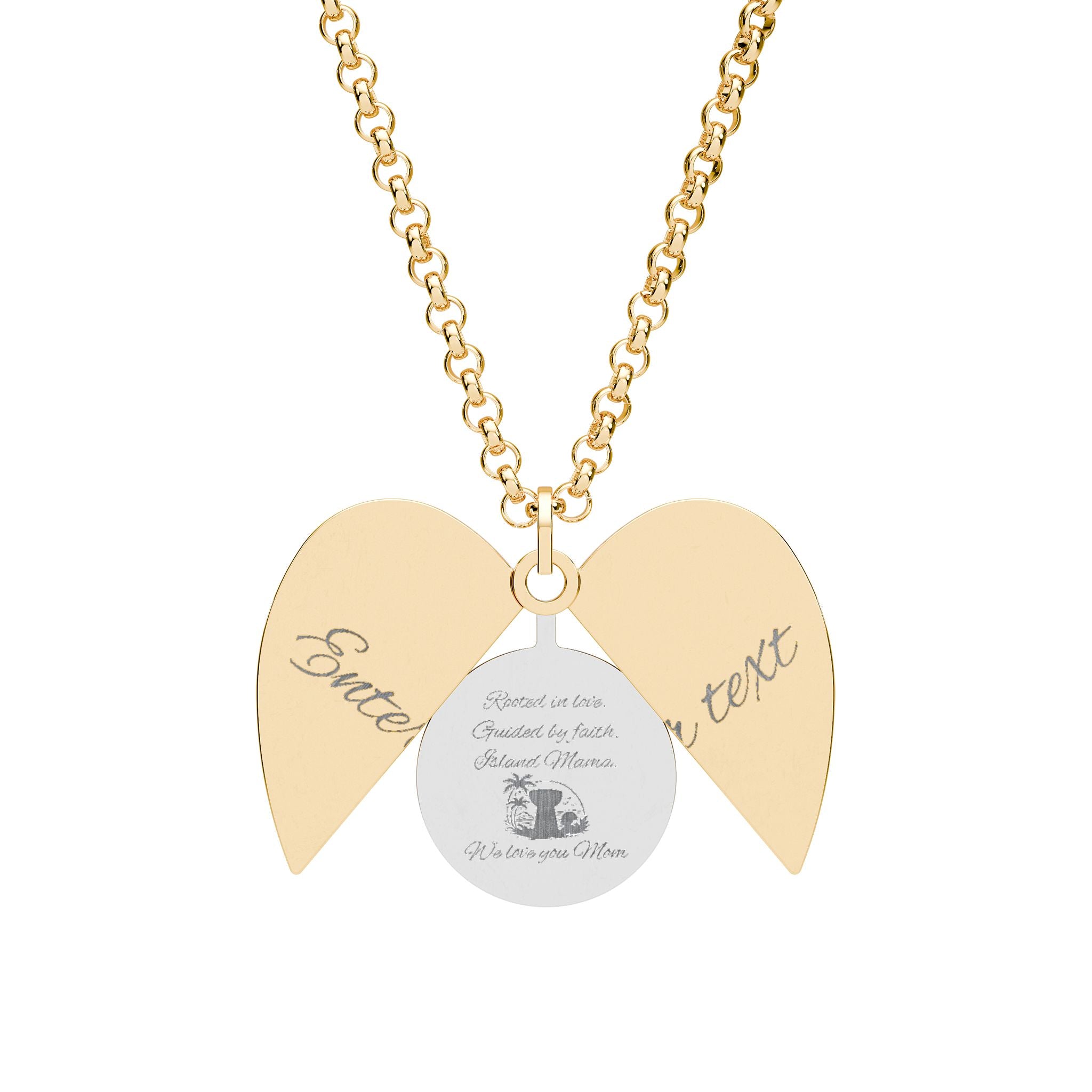 Personalized Hidden Message Heart Necklace (Engraving)