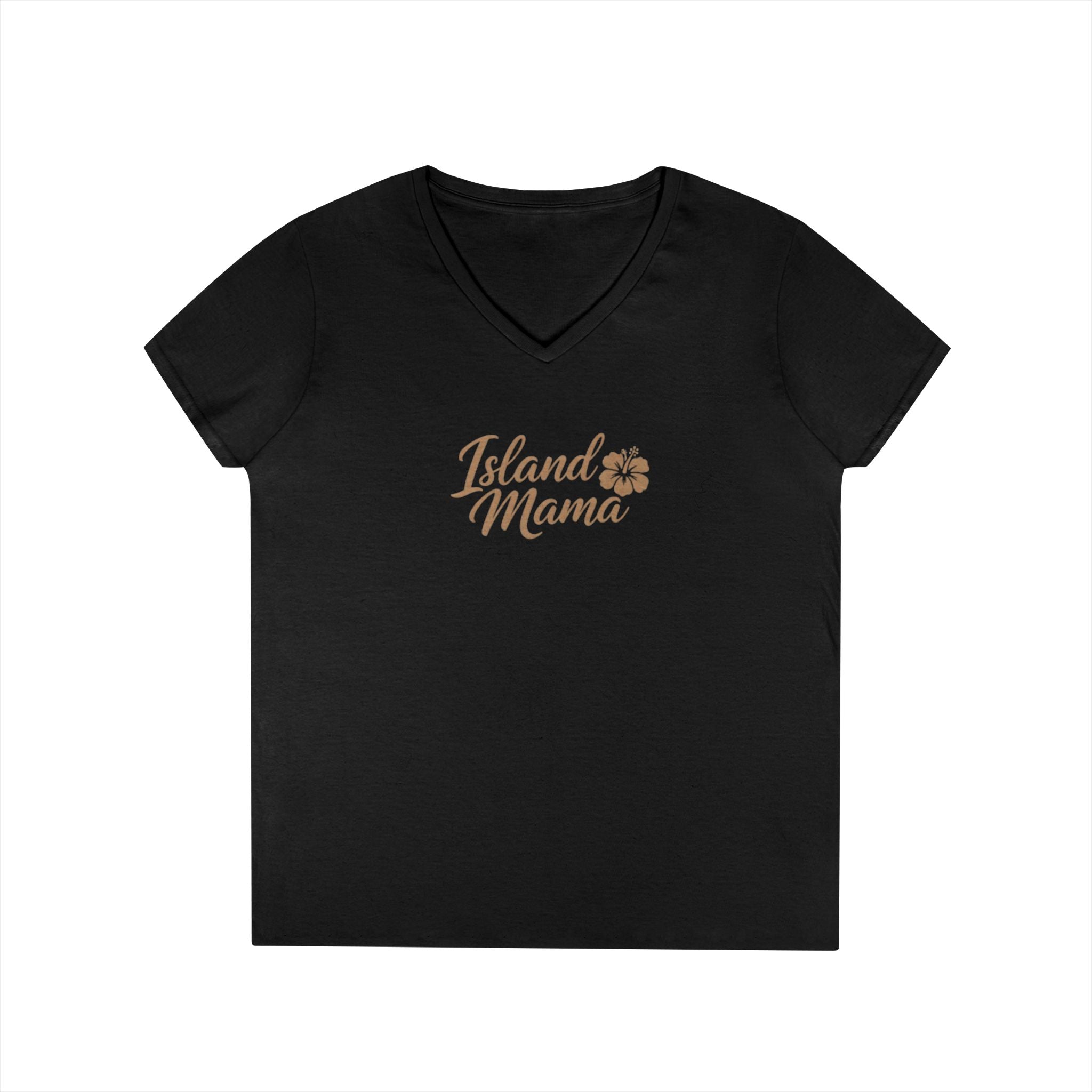 Personalized Island Mama V-Neck T-Shirt