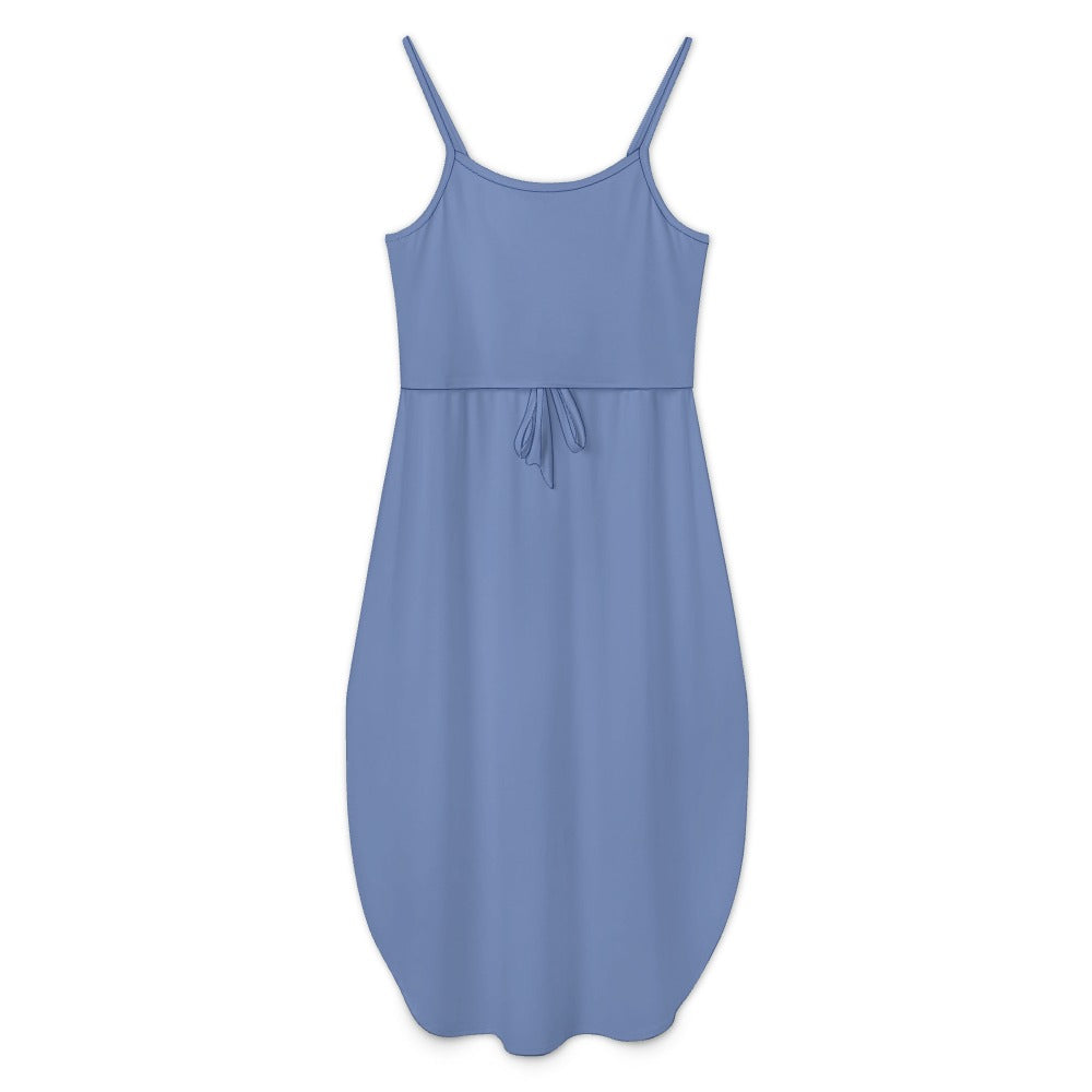 Spaghetti strap side slit dress