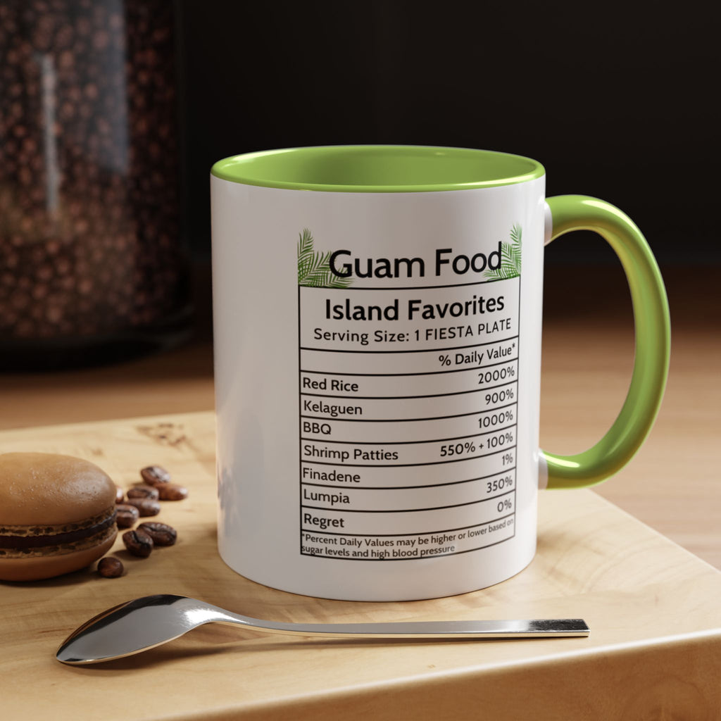 Personalized Name Guam Fiesta Menu Coffee Mug | Island Favorites Accent Mug (11/15oz)