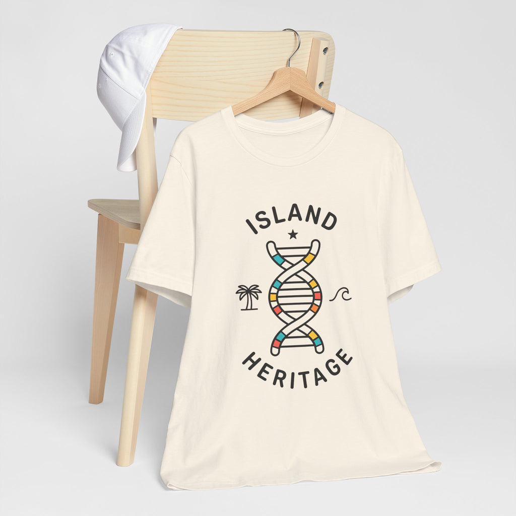 Island Heritage T-Shirt | Caribbean Pride, Retro Passport Stamp
