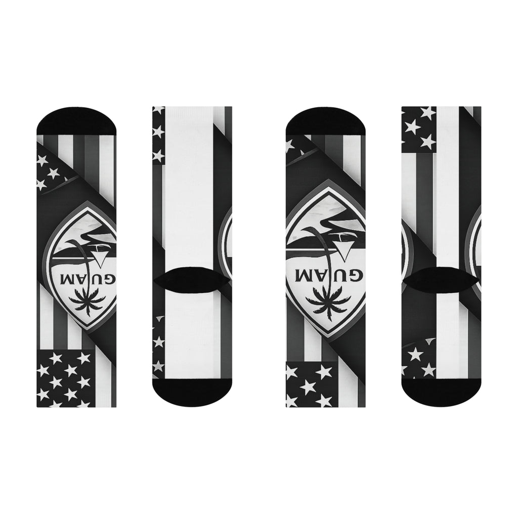 Guam Seal Patriotic Athletic Socks