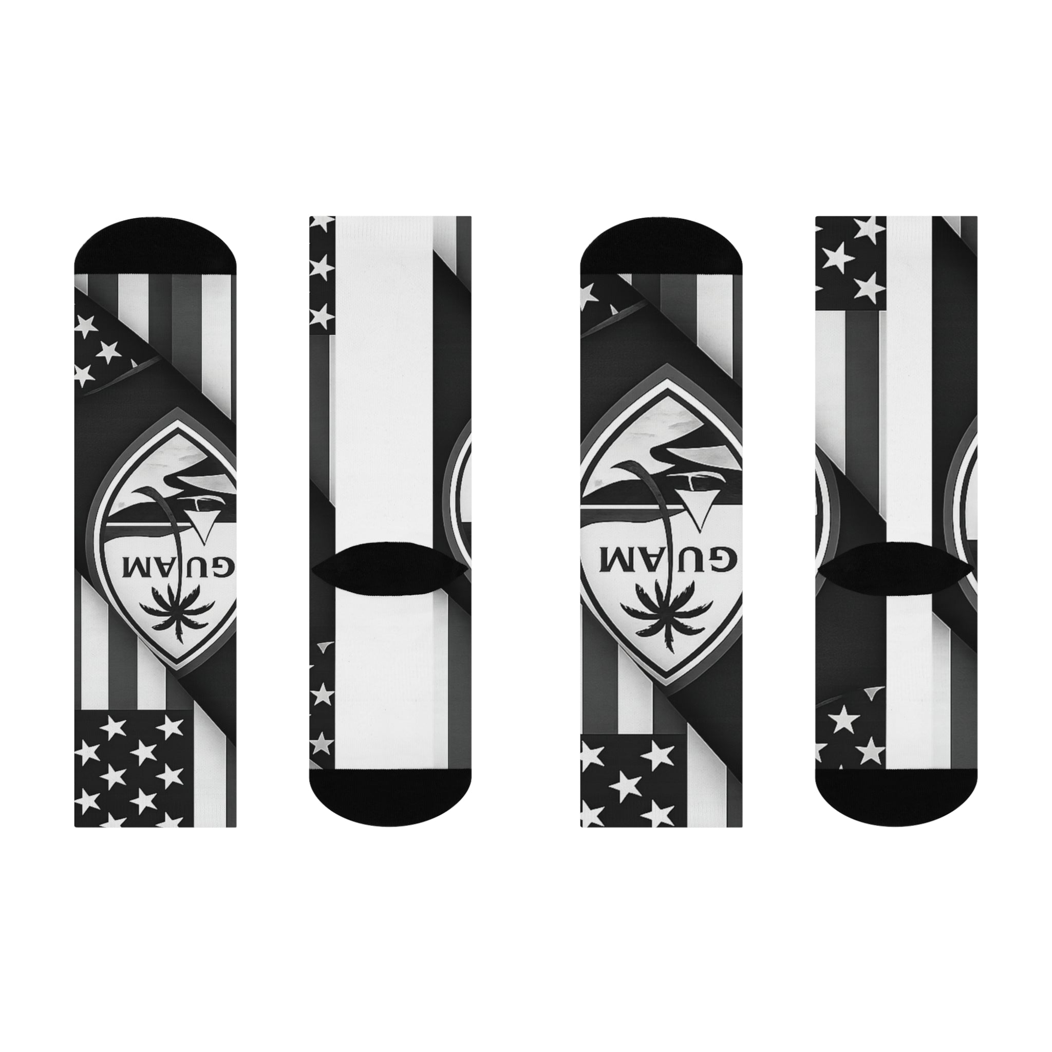 Guam Seal Patriotic Athletic Socks