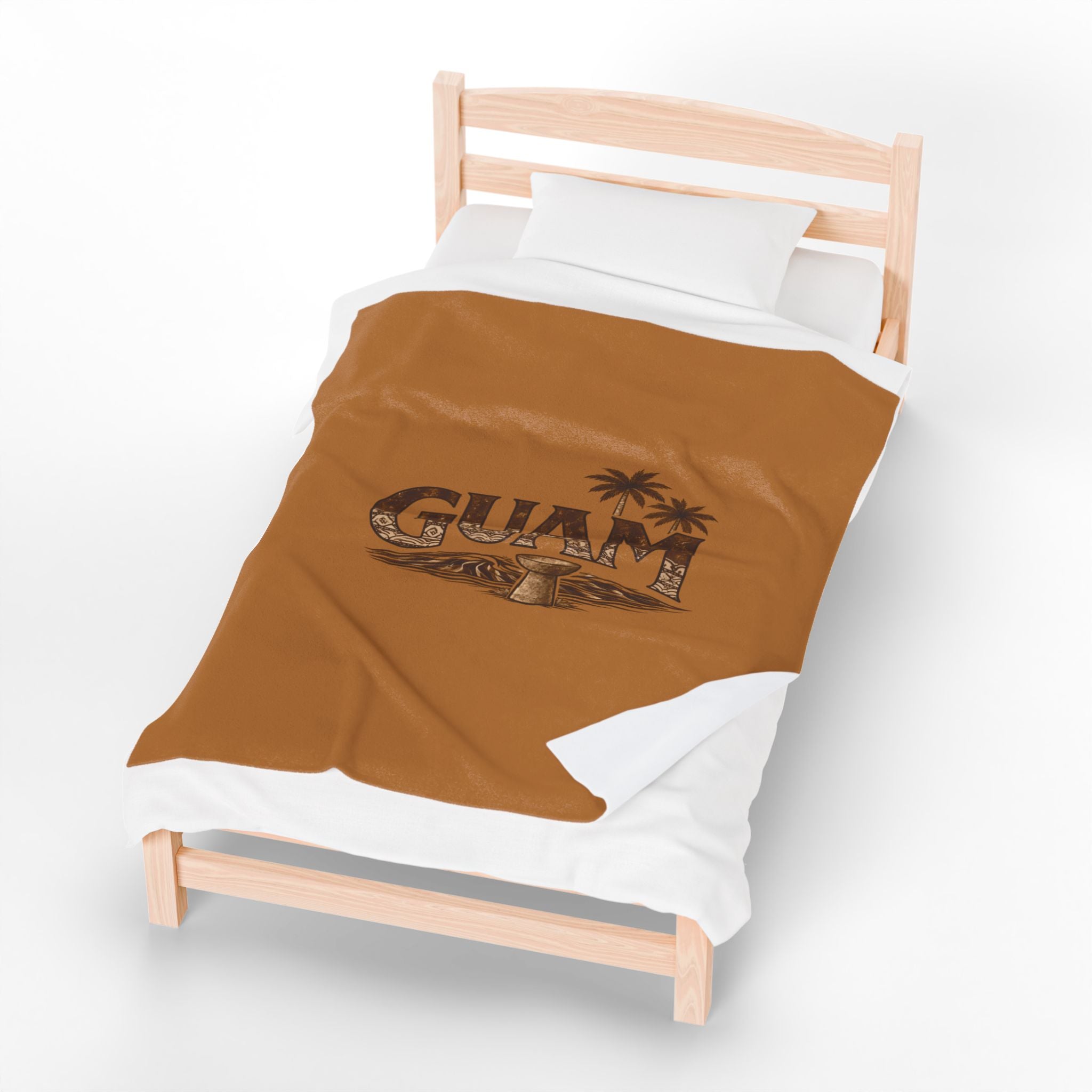 Guam Velveteen Plush Blanket |Tropical Island Souvenir Throw