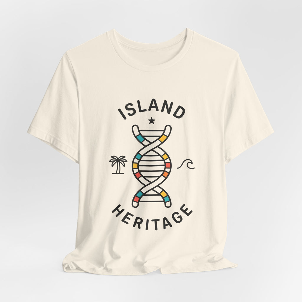Island Heritage T-Shirt | Caribbean Pride, Retro Passport Stamp