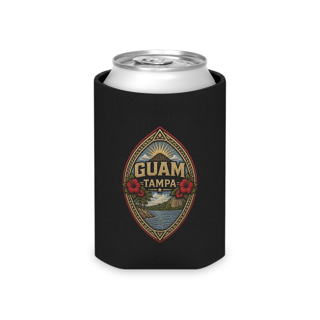 BLACK Guam Seal Tampa Can Cooler | Koozie