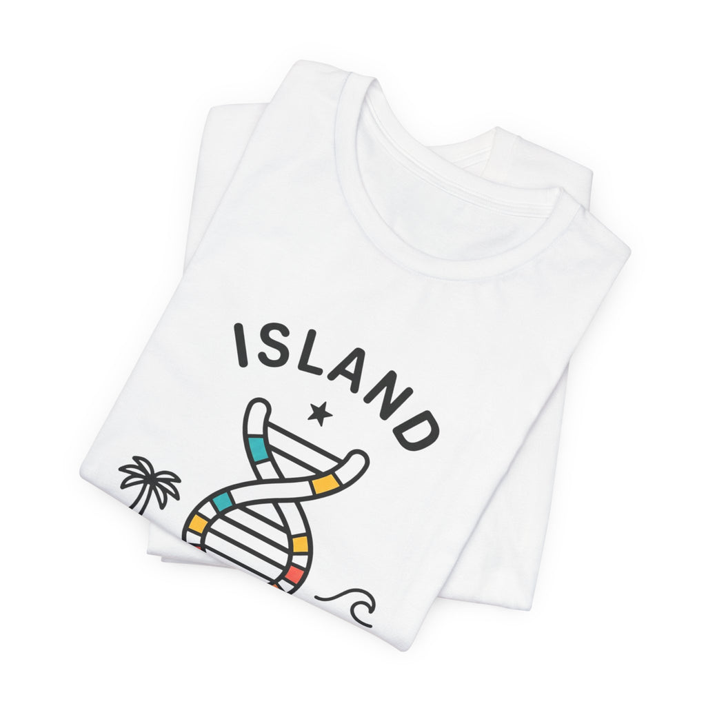 Island Heritage T-Shirt | Caribbean Pride, Retro Passport Stamp