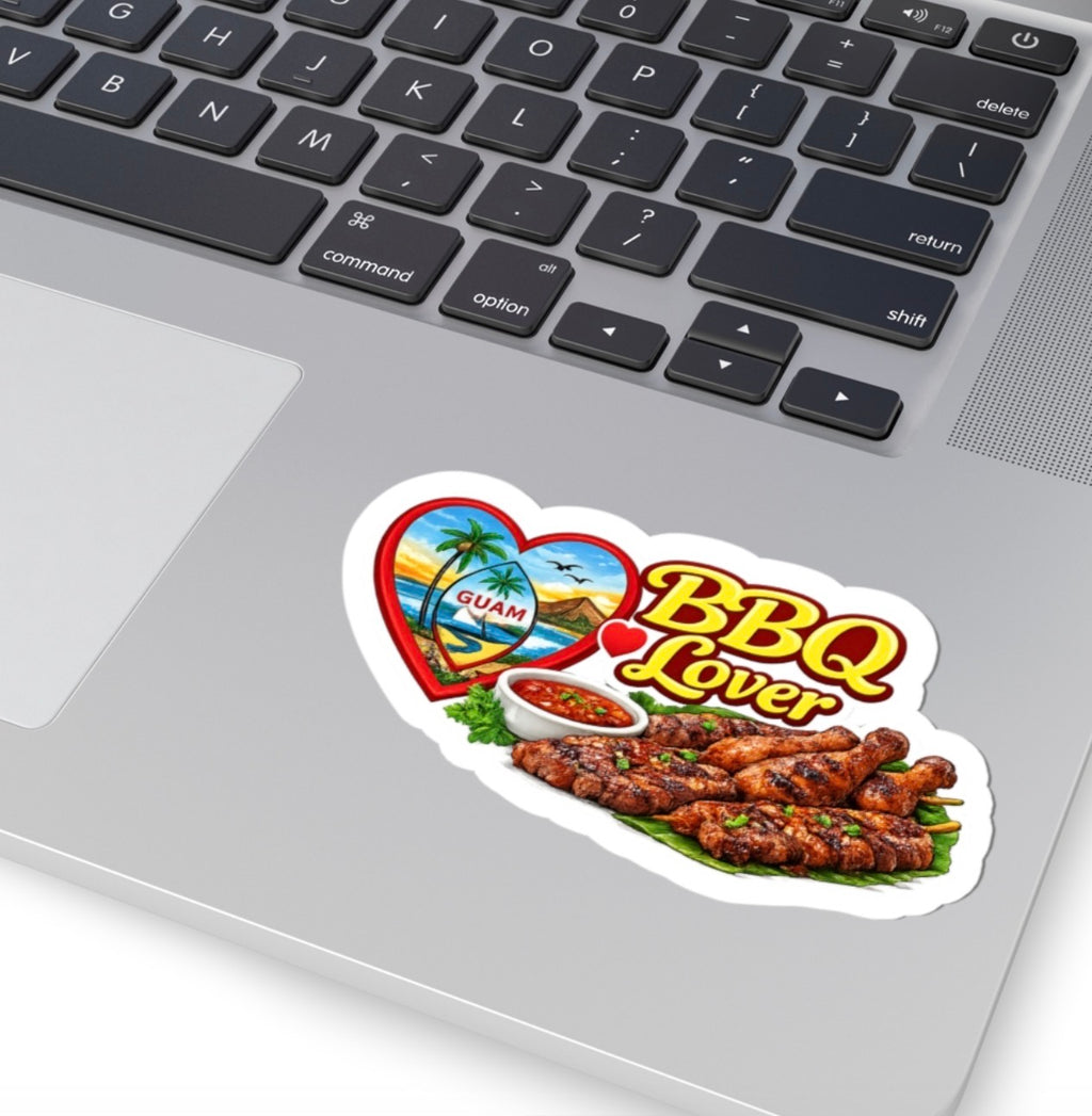 Guam Heart Stickers | Red Rice, Lumpia, Spam, Empanadas, BBQ, Mainland Island Timing Options