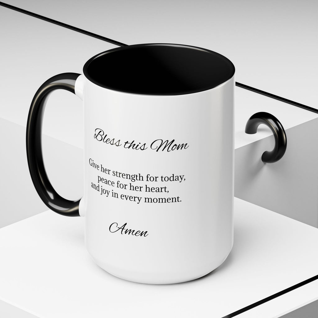 Personalized Inspirational Mom Accent Coffee Mug | Heartfelt Quote Gift (11/15 oz)