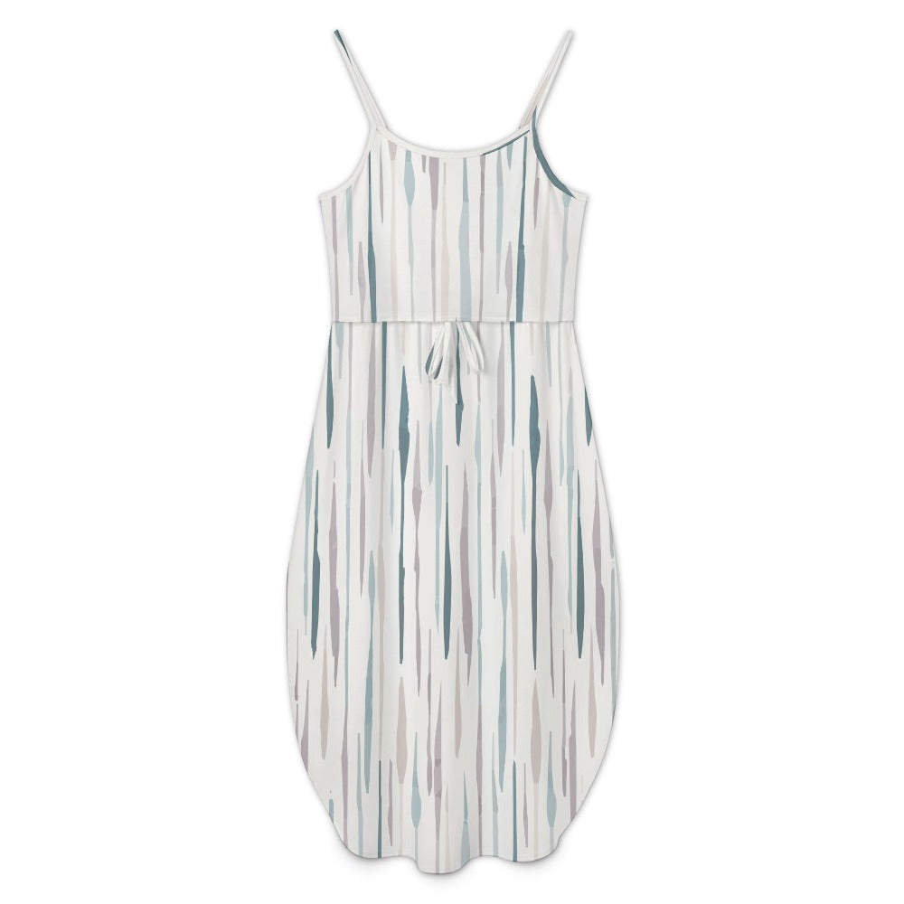 Spaghetti strap side slit dress