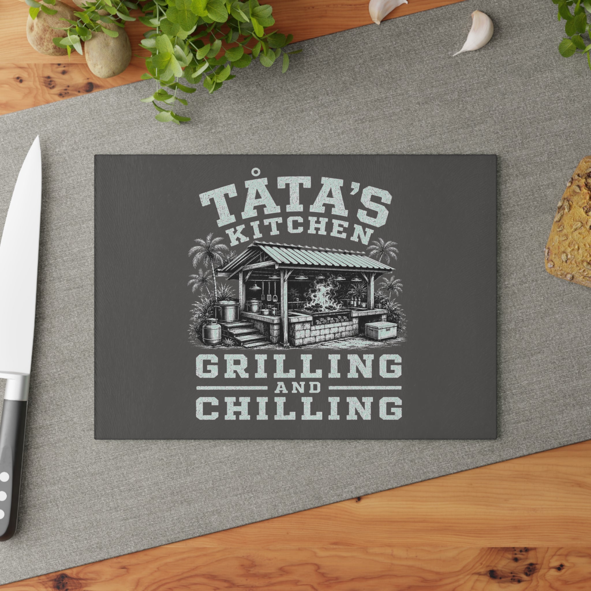 Cutting Board | “Tata’s Kitchen: Grilling and Chilling” BBQ Design