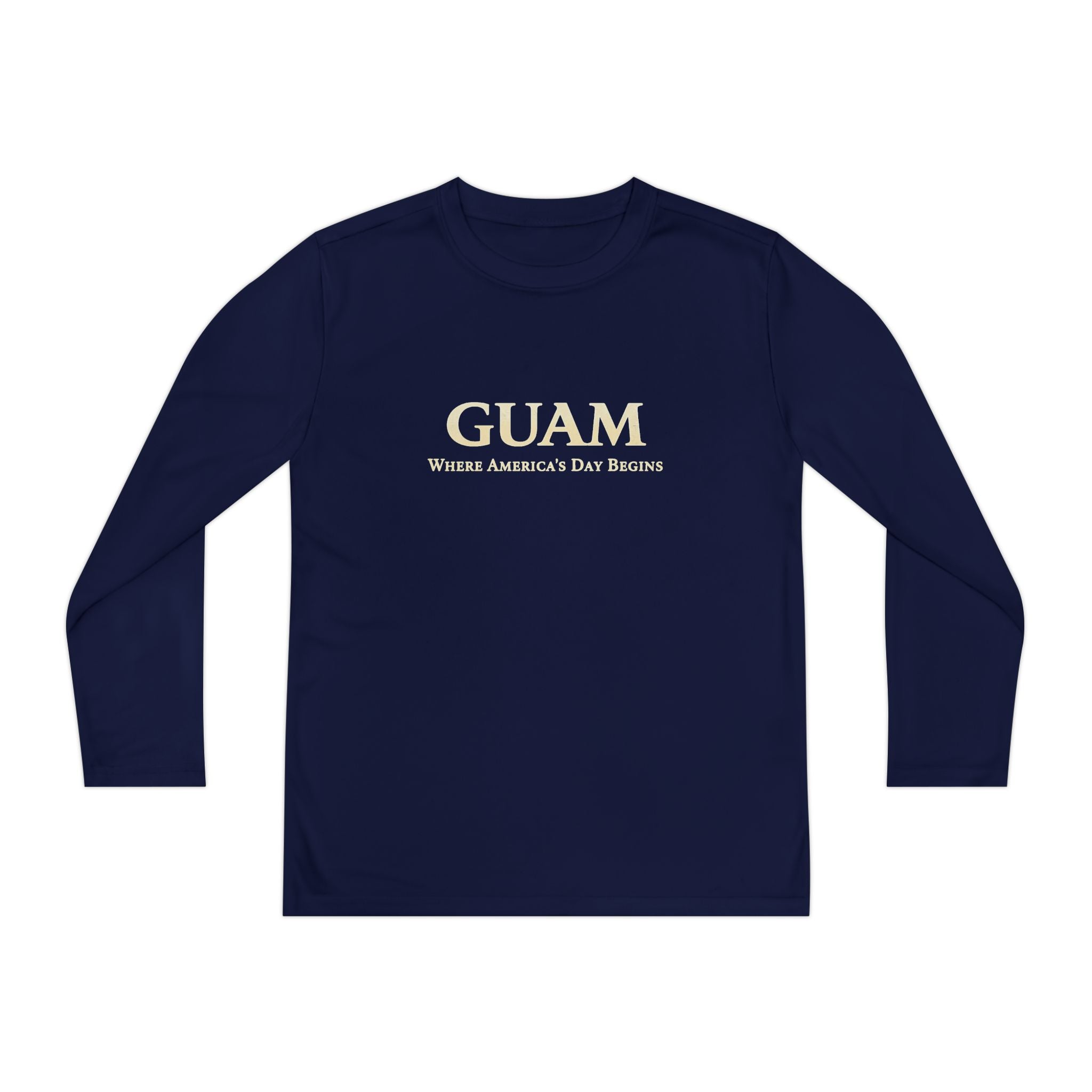 Guam 671 Long Sleeve Youth Tee "Where America's Day Begins"