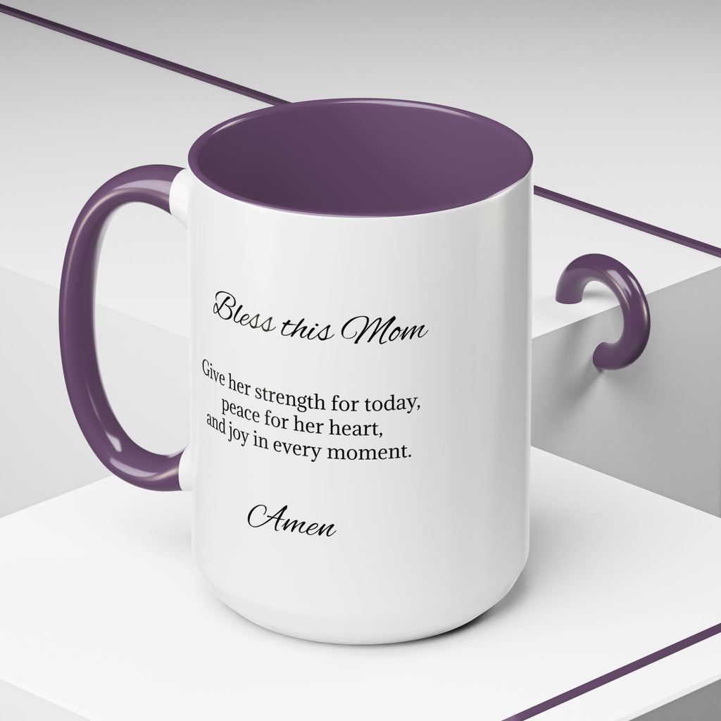 Personalized Inspirational Mom Accent Coffee Mug | Heartfelt Quote Gift (11/15 oz)