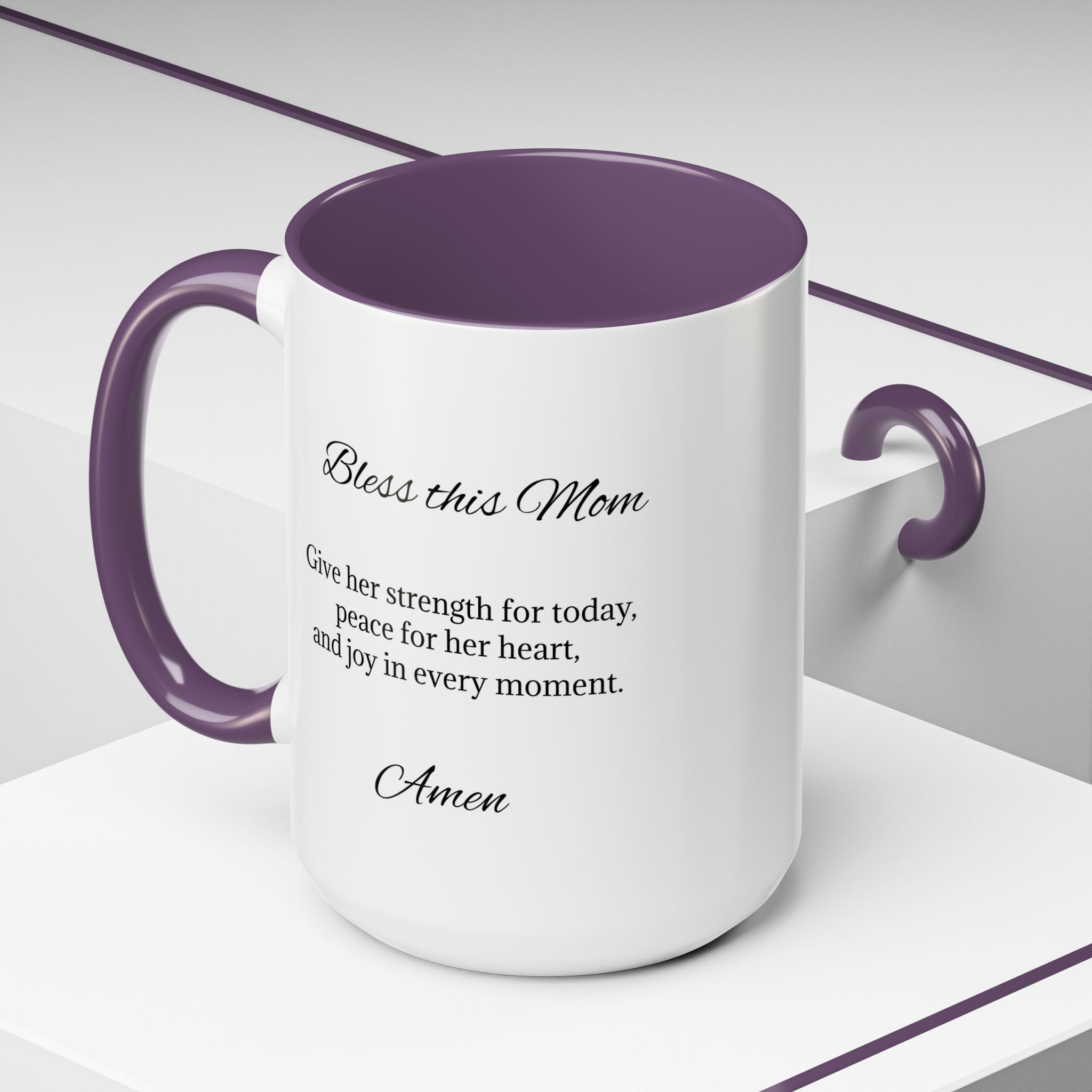 Personalized Inspirational Mom Accent Coffee Mug | Heartfelt Quote Gift (11/15 oz)