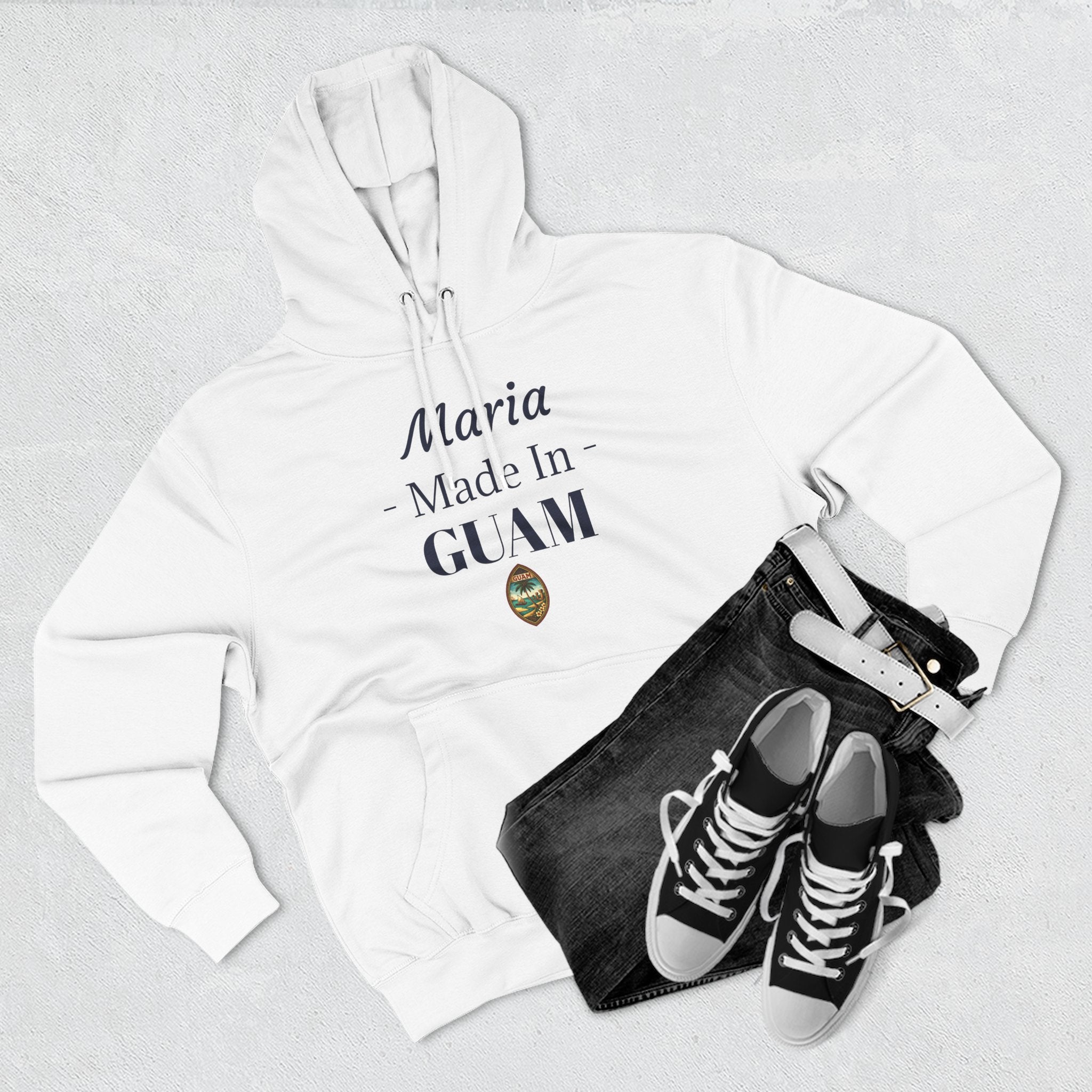 Made in Guam Personalized Hoodie | Customized Name Fleece Pullover