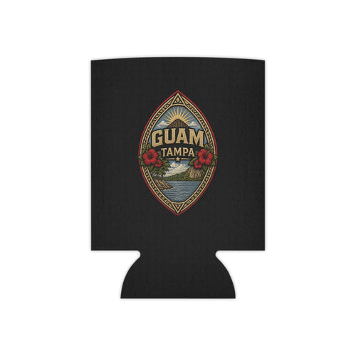 BLACK Guam Seal Tampa Can Cooler | Koozie