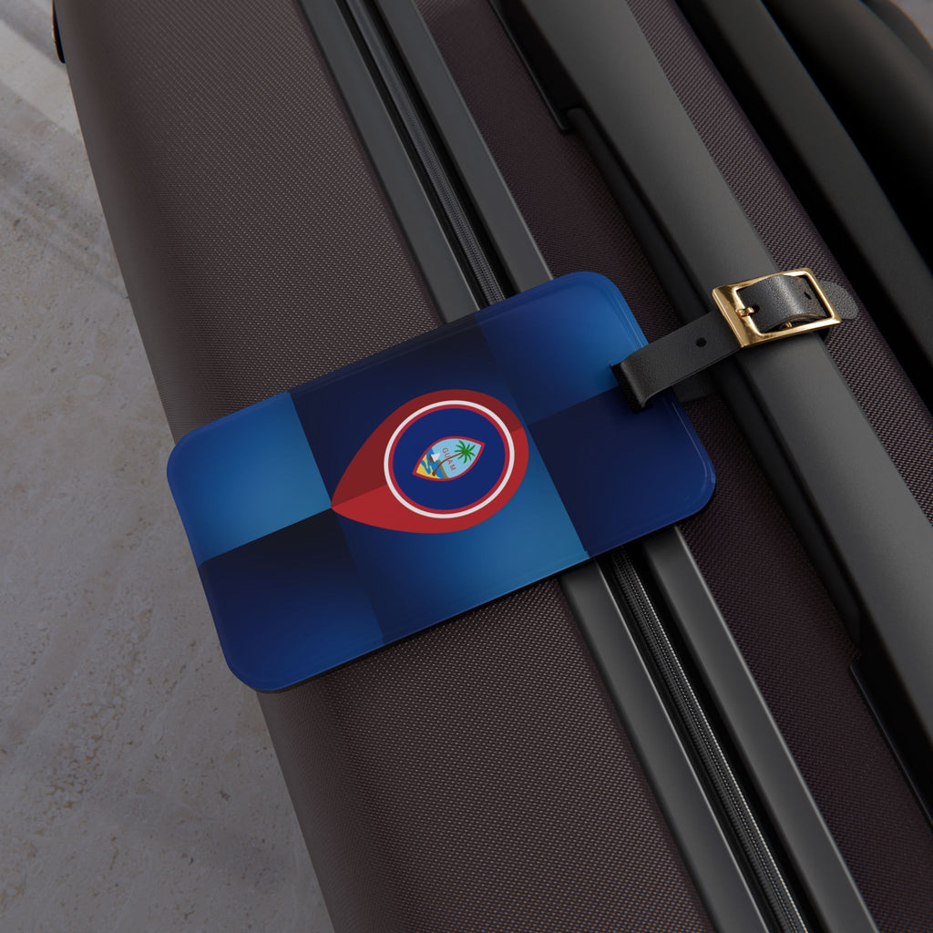 Guam Map Pin Luggage Tag | Navy Travel ID Tag