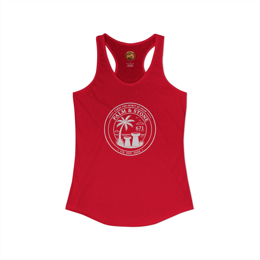 Women's Guam Island Palm | Ideal Racerback Tank