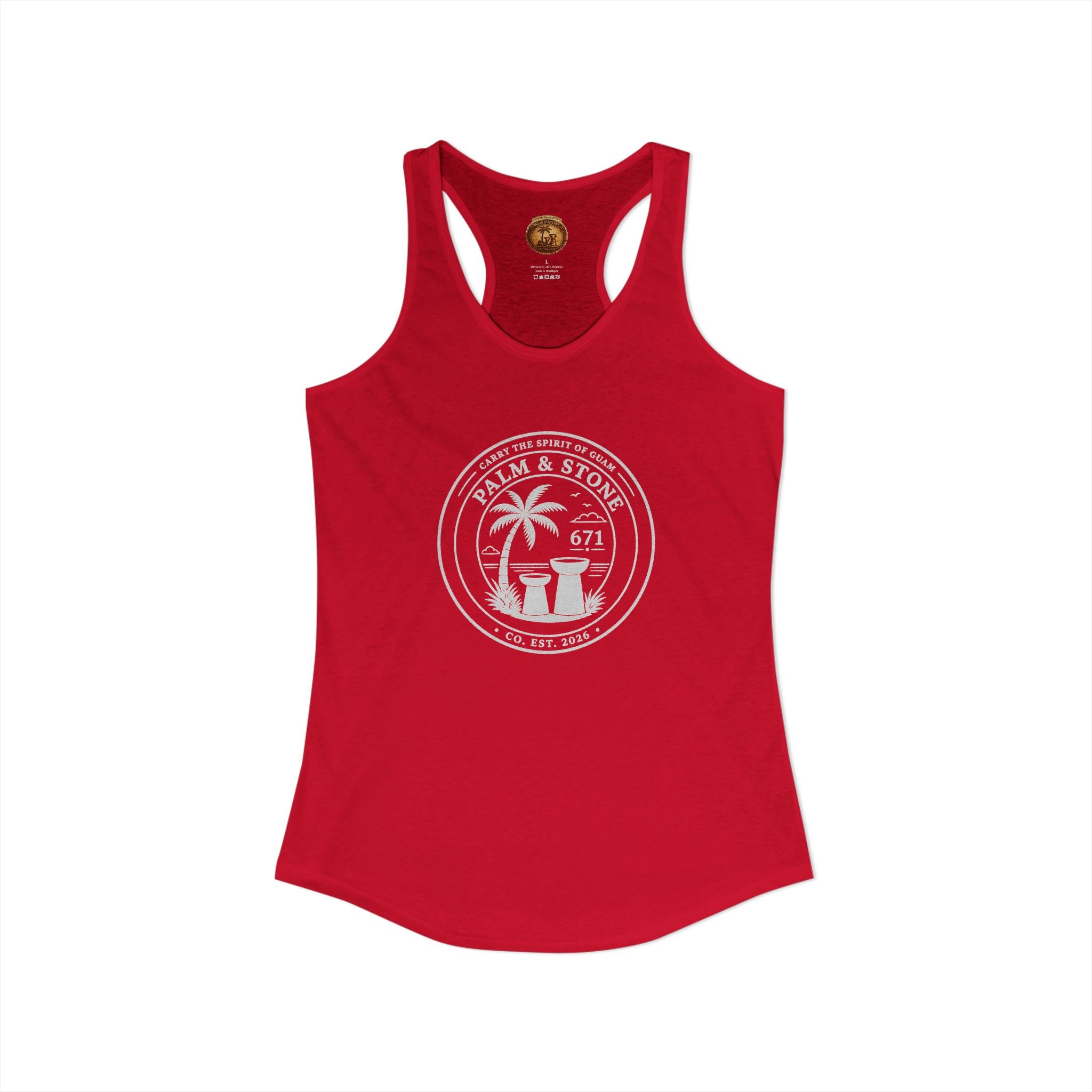 Women's Guam Island Palm | Ideal Racerback Tank