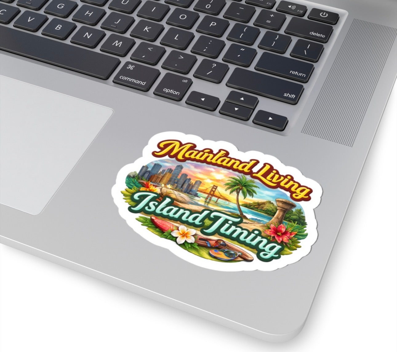 Guam Heart Stickers | Red Rice, Lumpia, Spam, Empanadas, BBQ, Mainland Island Timing Options