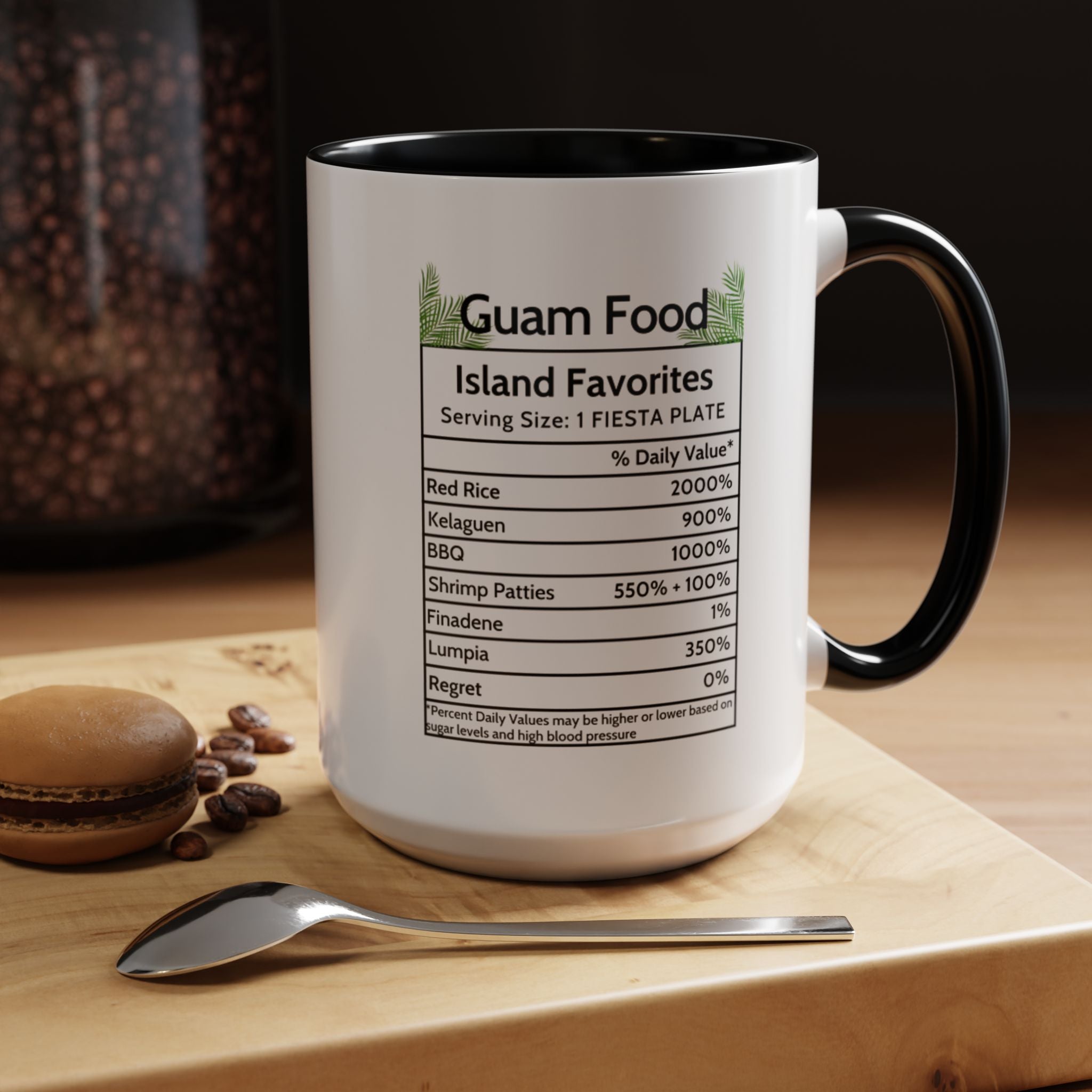 Personalized Name Guam Fiesta Menu Coffee Mug | Island Favorites Accent Mug (11/15oz)