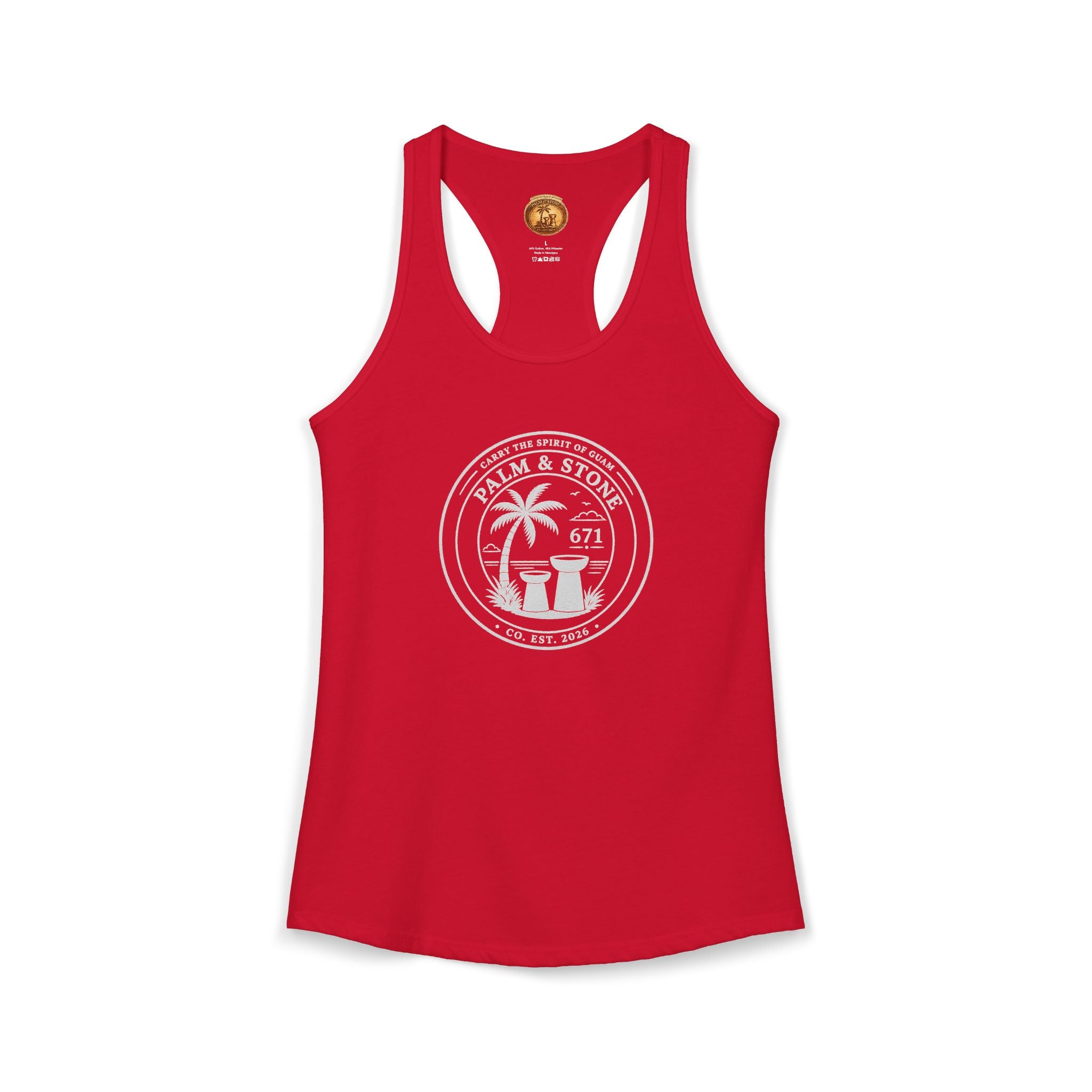 Women's Guam Island Palm | Ideal Racerback Tank