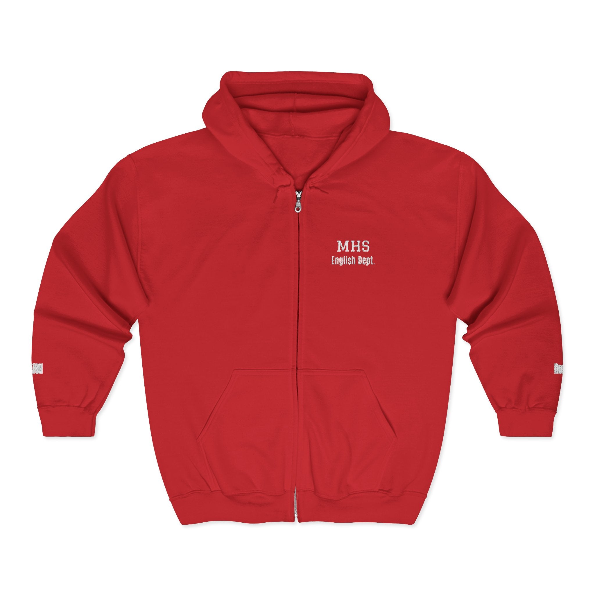 Personalized Unisex Heavy Blend™ Full Zip Hooded Sweatshirt (Add your school name, logo, subject, initials)
