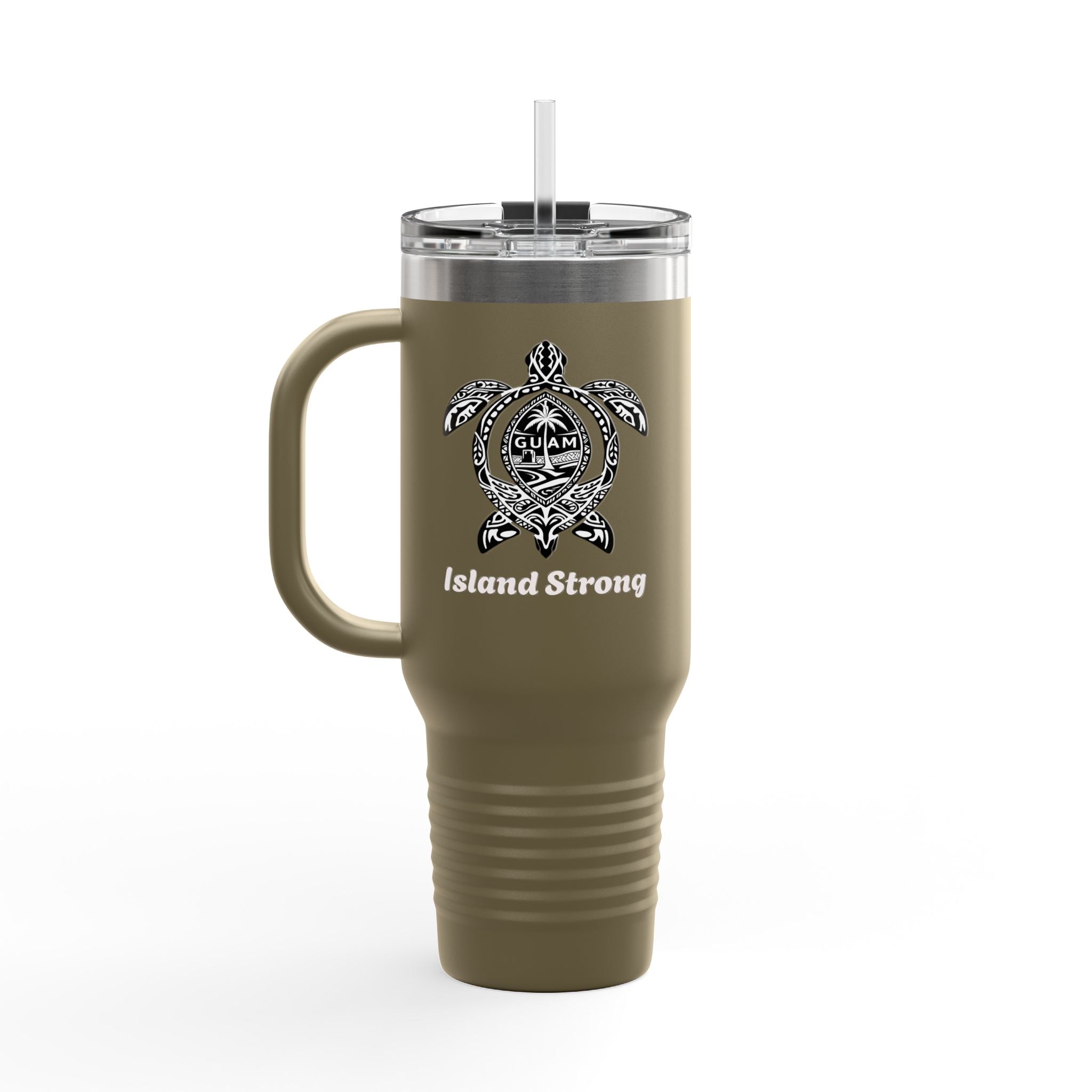 40oz Insulated Travel Mug | Personalized Name | Mason Sea Turtle Design
