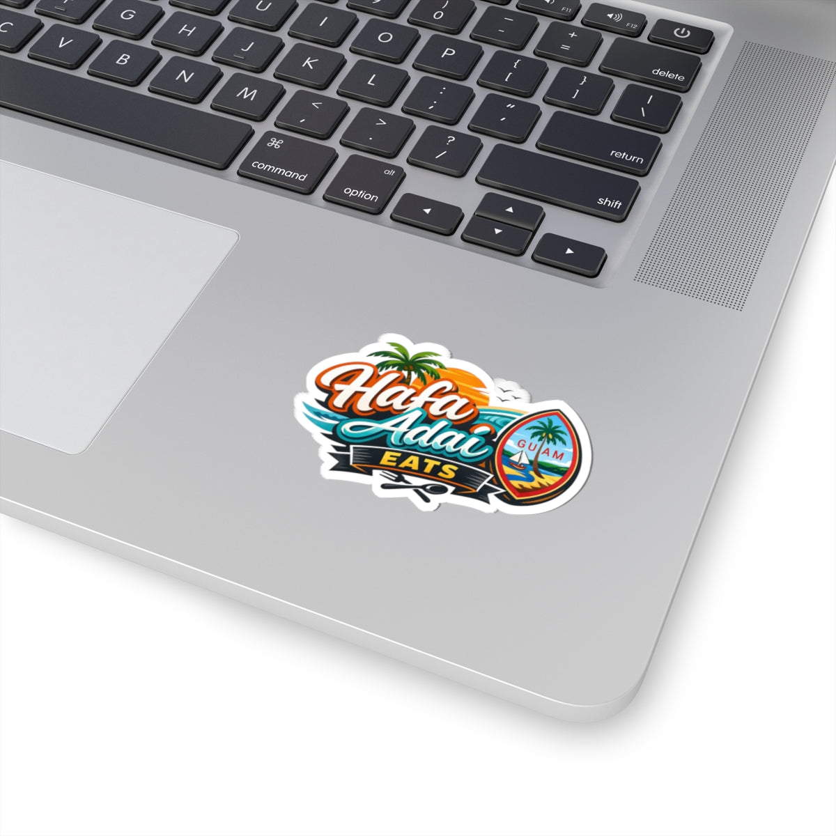 Hafa Adai Eats Kiss-Cut Sticker (business branding mock-up)