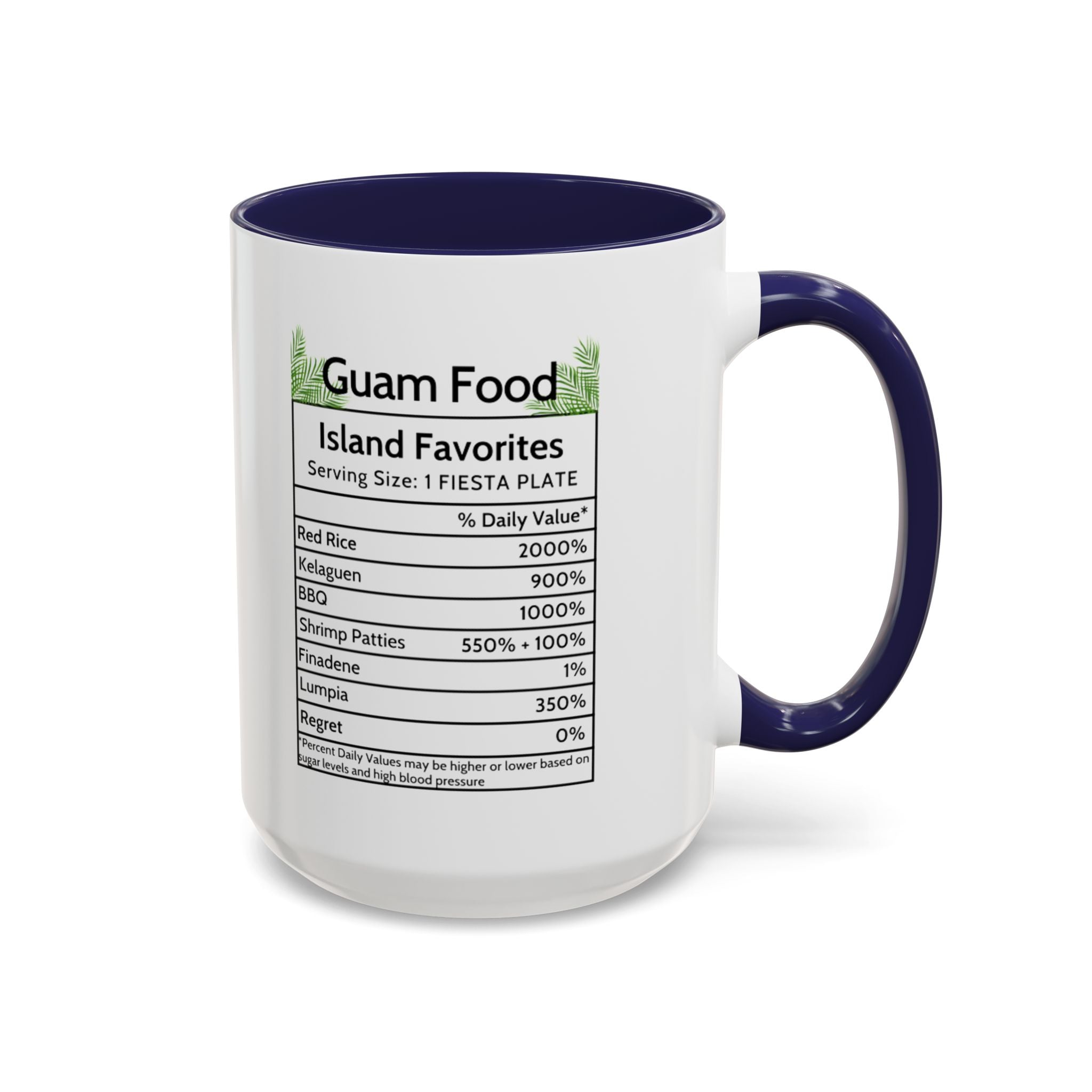 Personalized Name Guam Fiesta Menu Coffee Mug | Island Favorites Accent Mug (11/15oz)