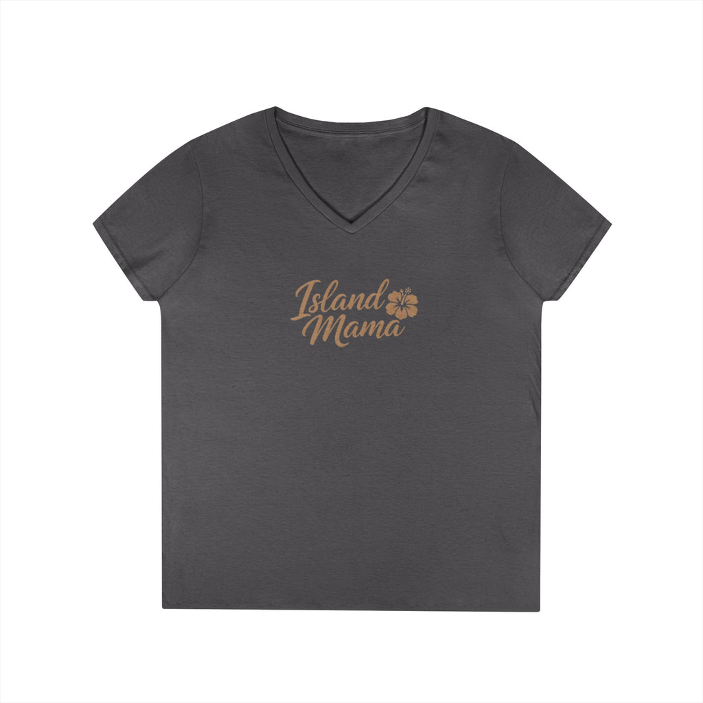 Personalized Island Mama V-Neck T-Shirt