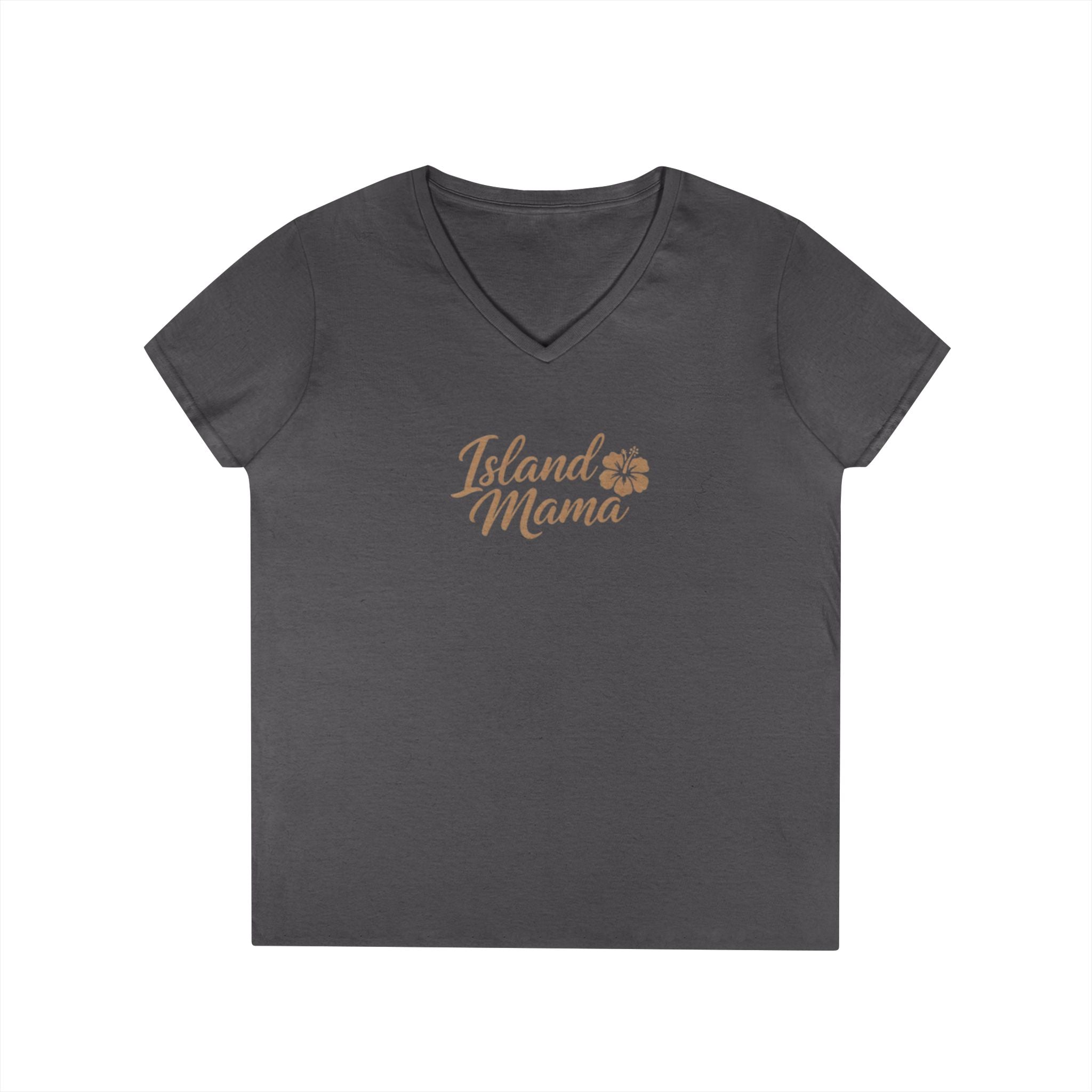 Personalized Island Mama V-Neck T-Shirt