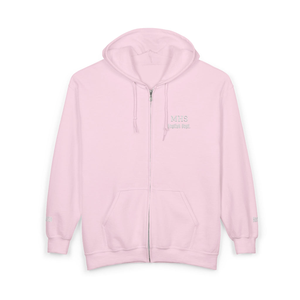 Personalized Unisex Heavy Blend™ Full Zip Hooded Sweatshirt (Add your school name, logo, subject, initials)