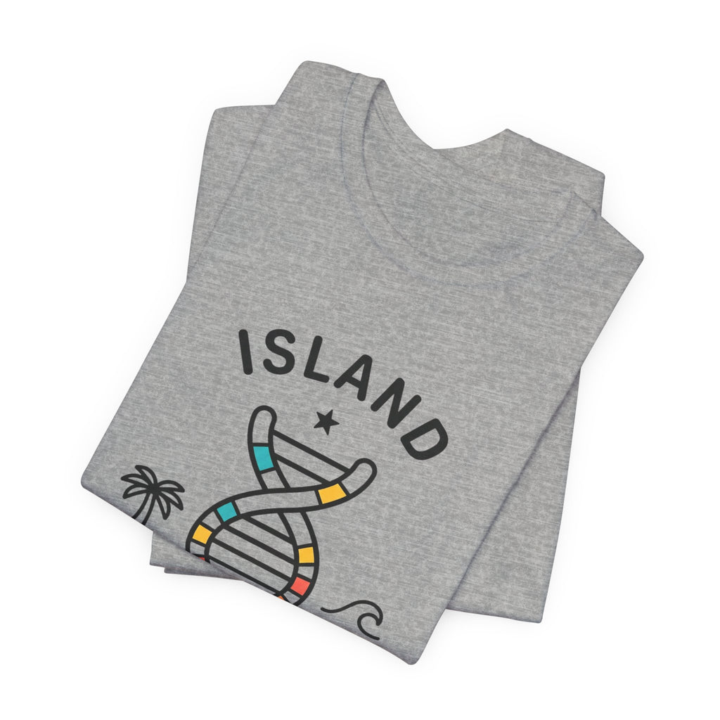 Island Heritage T-Shirt | Caribbean Pride, Retro Passport Stamp
