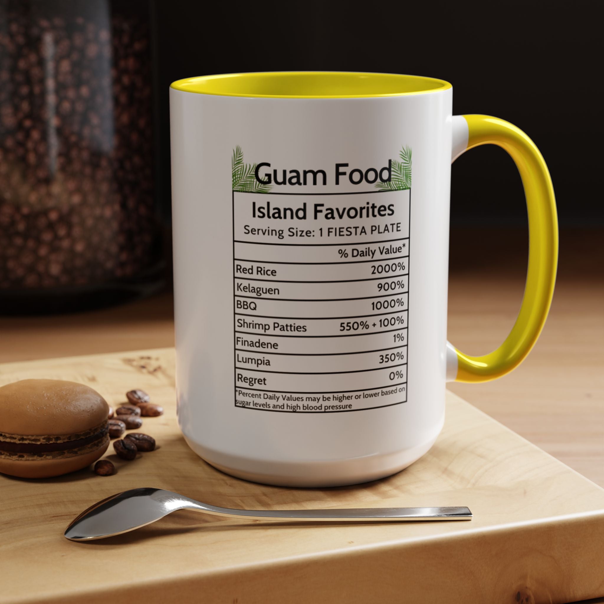 Personalized Name Guam Fiesta Menu Coffee Mug | Island Favorites Accent Mug (11/15oz)