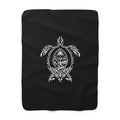 Guam Turtle Sherpa Blanket | Cozy Island-Inspired Fleece Throw | Personalized (Optional)