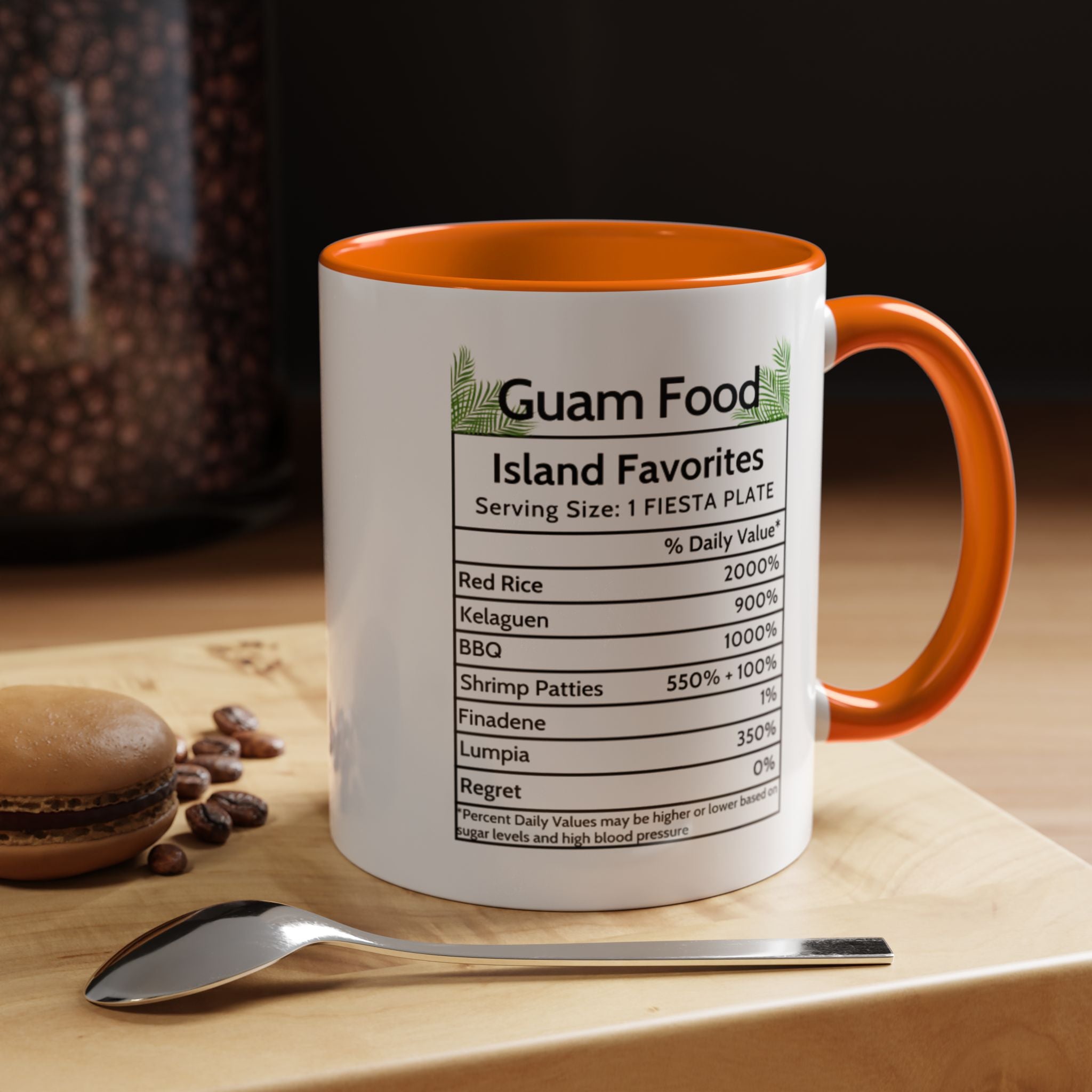 Personalized Name Guam Fiesta Menu Coffee Mug | Island Favorites Accent Mug (11/15oz)