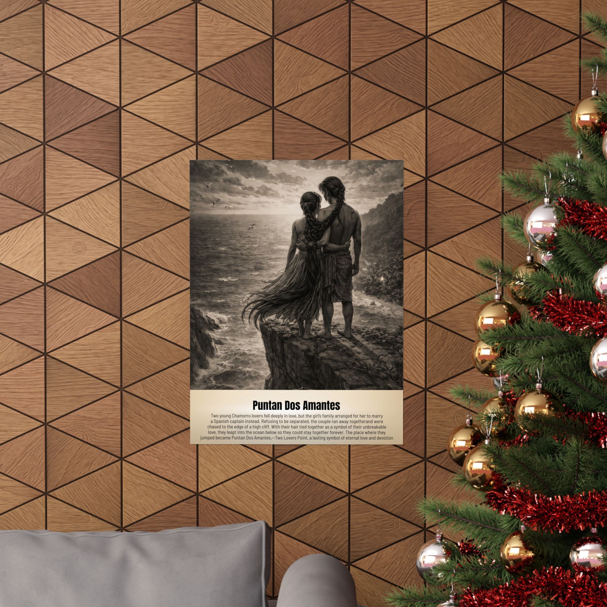 "Puntan Dos Amantes" Vintage Wall Art | Matte Finished Wall Art
