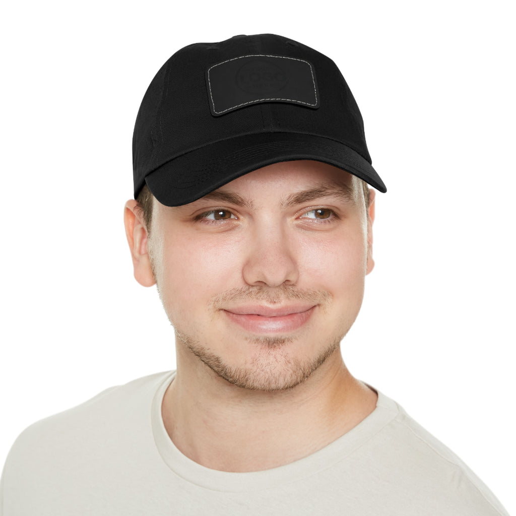 Leather Patch Dad Hat — Custom Logo Rectangular Patch Cap