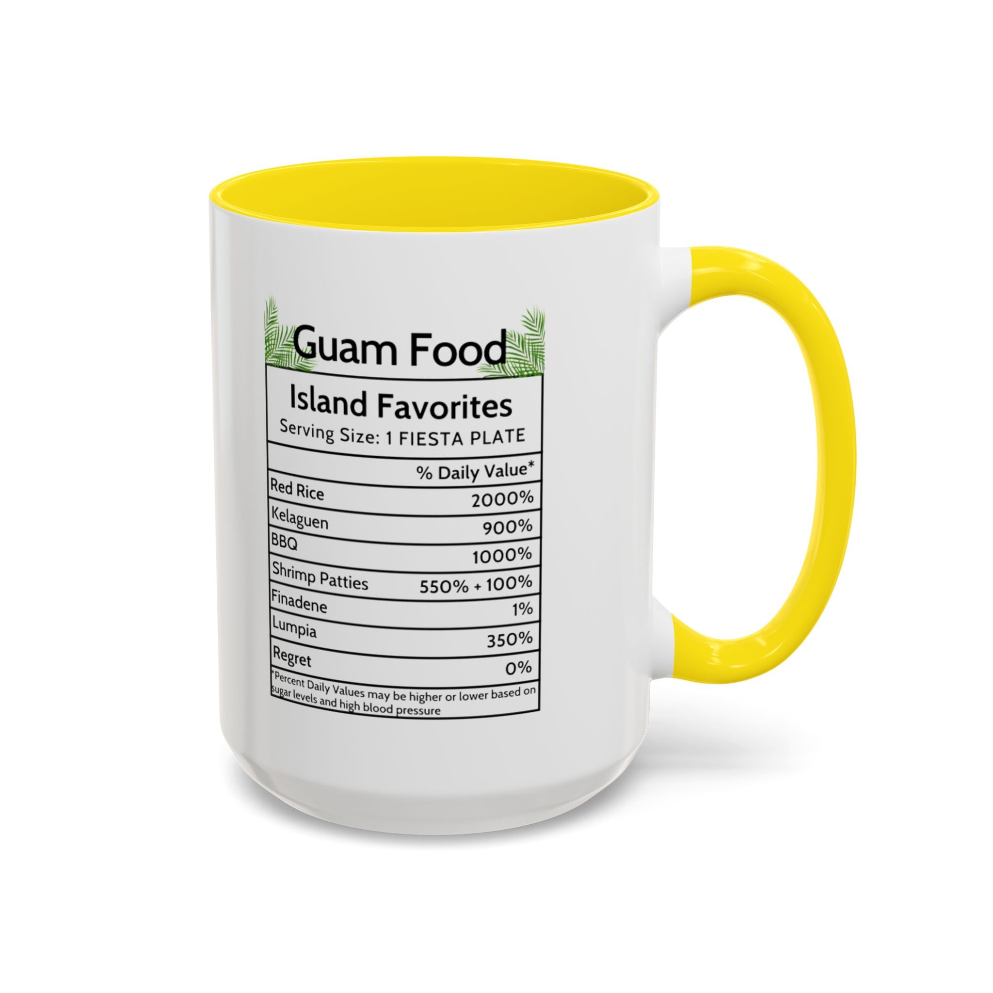 Personalized Name Guam Fiesta Menu Coffee Mug | Island Favorites Accent Mug (11/15oz)