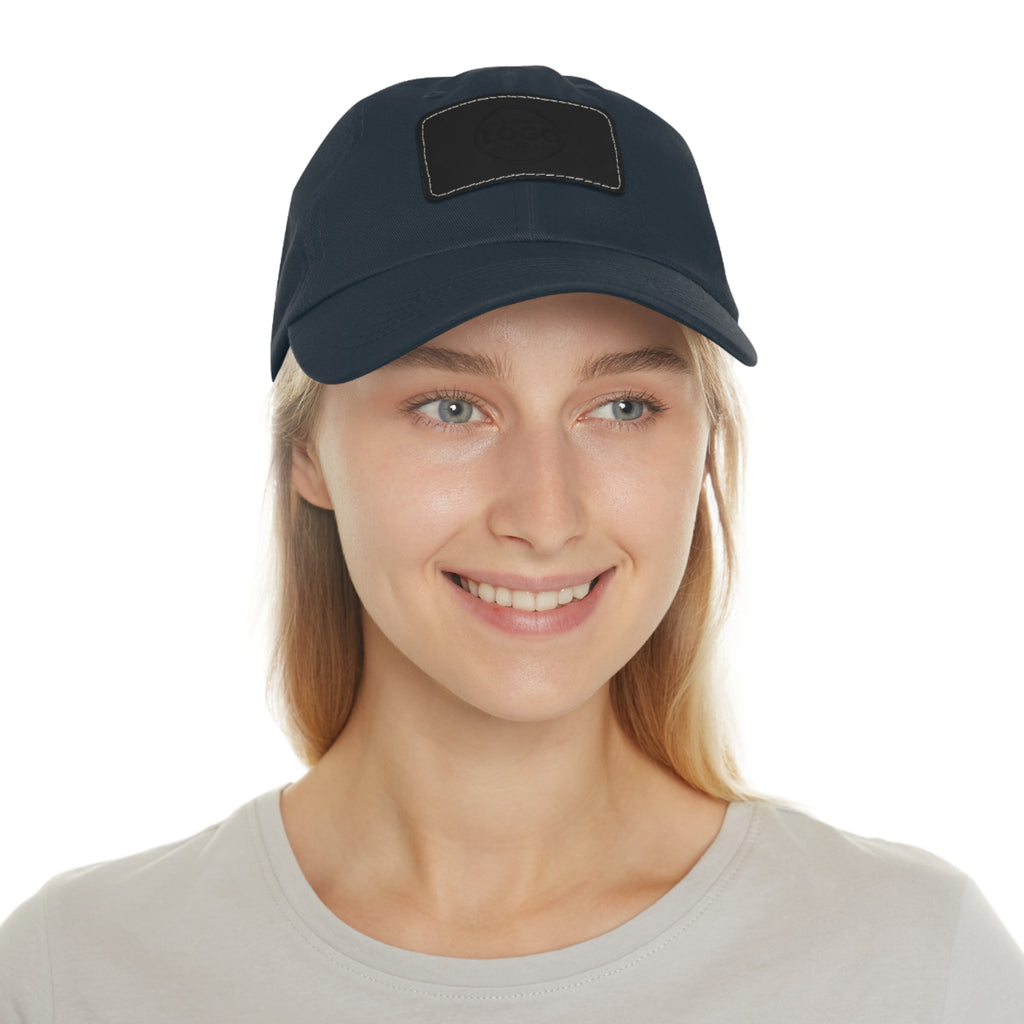 Leather Patch Dad Hat — Custom Logo Rectangular Patch Cap