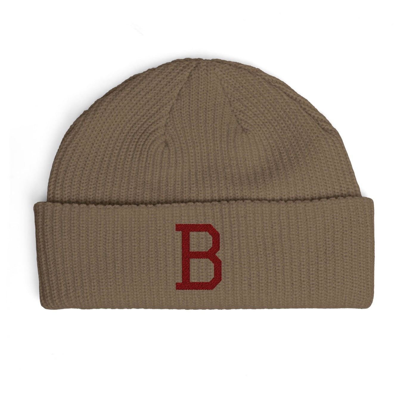 Personalized Palm & Stone Embroidered Mushroom Patch Cuff Beanie | Cozy Nature Knit Hat