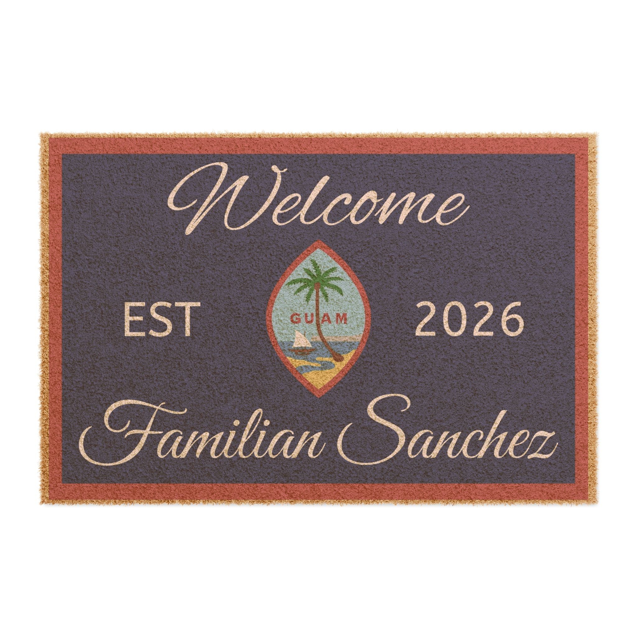 Guam Welcome Doormat | Personalized Image and Name