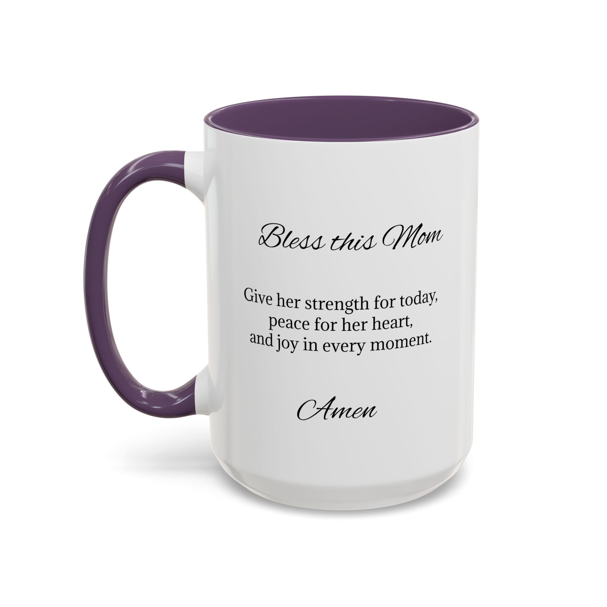 Personalized Inspirational Mom Accent Coffee Mug | Heartfelt Quote Gift (11/15 oz)
