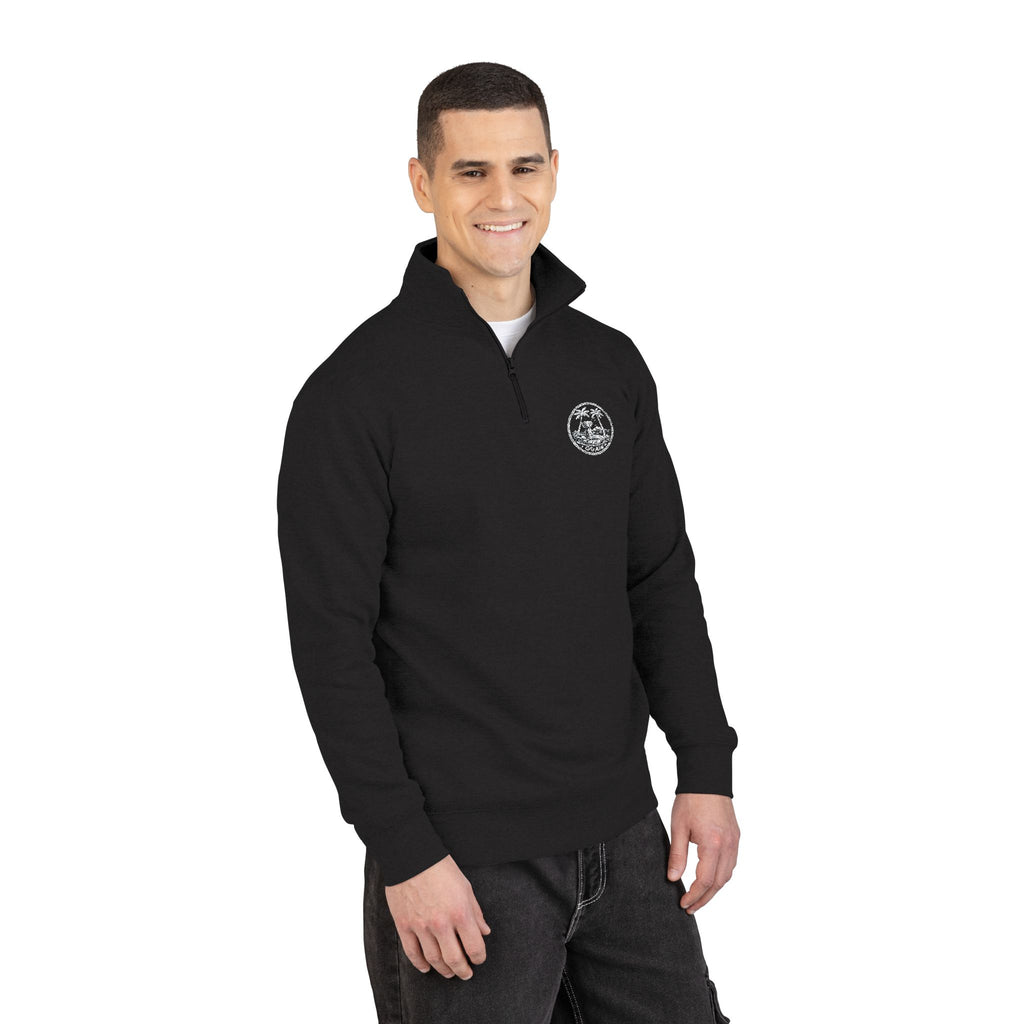 Embroidered Chest Pullover | Cozy Quarter-Zip Fleece