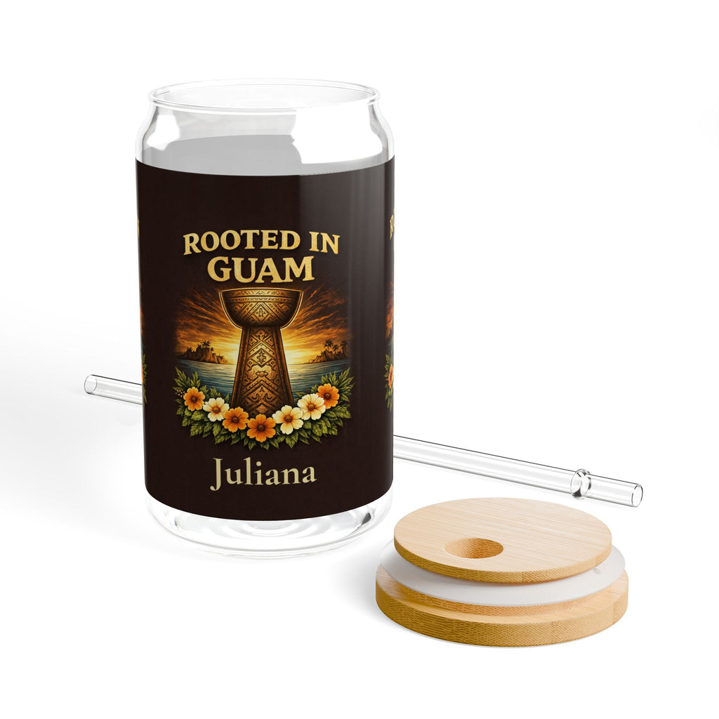 Rooted in Guam Sipper Glass — 16oz Personalized Island Tumbler
