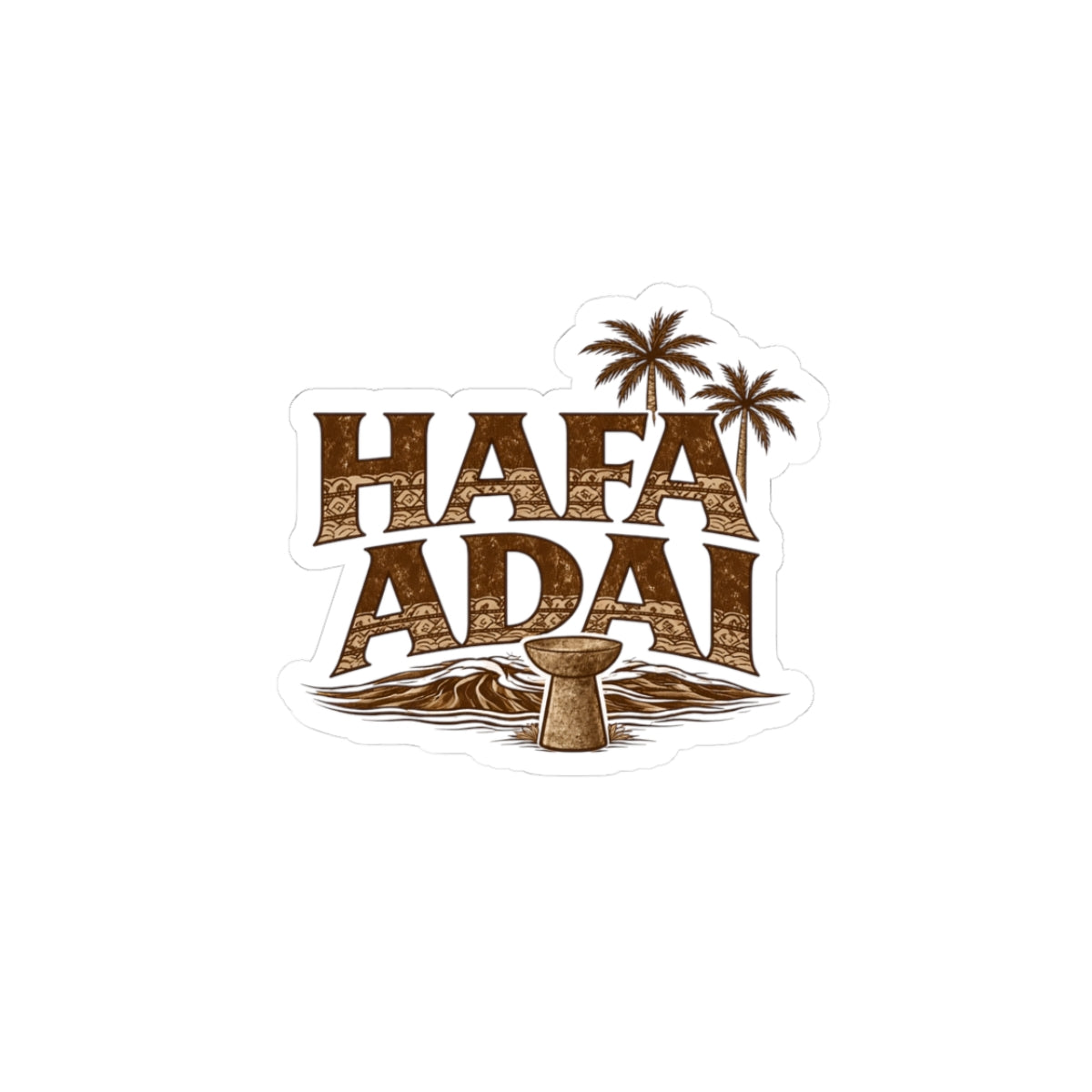 Hafa Adai Island Sticker | Tropical Guam Travel Decal (Kiss-Cut)